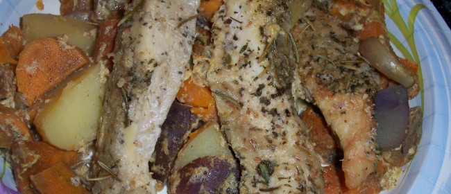 Roasted Chicken Breast with Root Vegetables